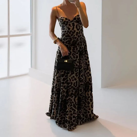 Elegant Leopard Print Dress