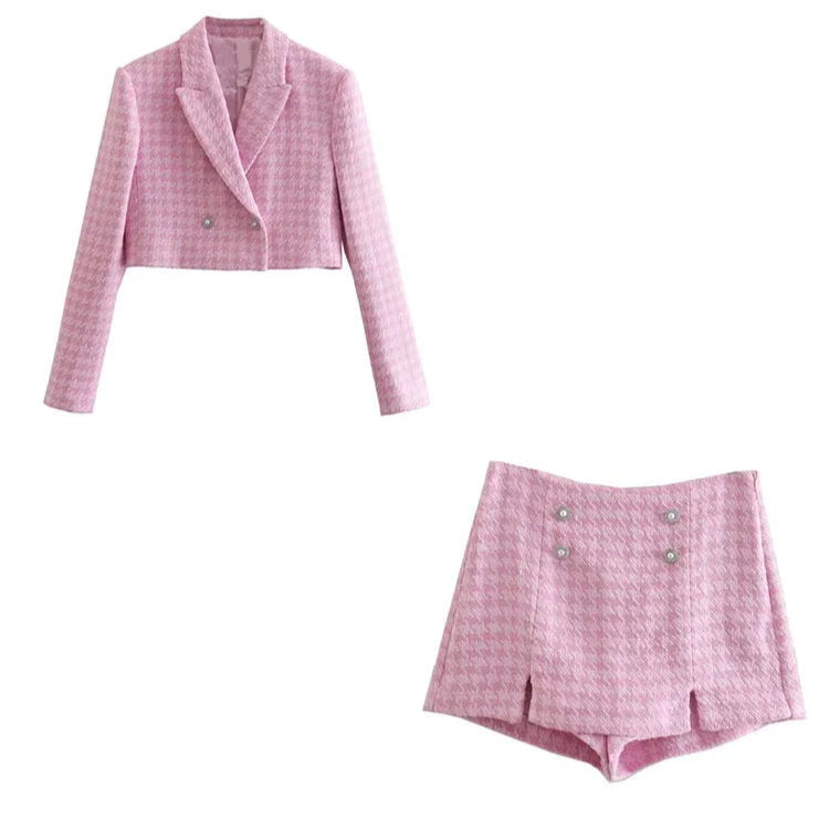 2 Piece Tweed Suit Set