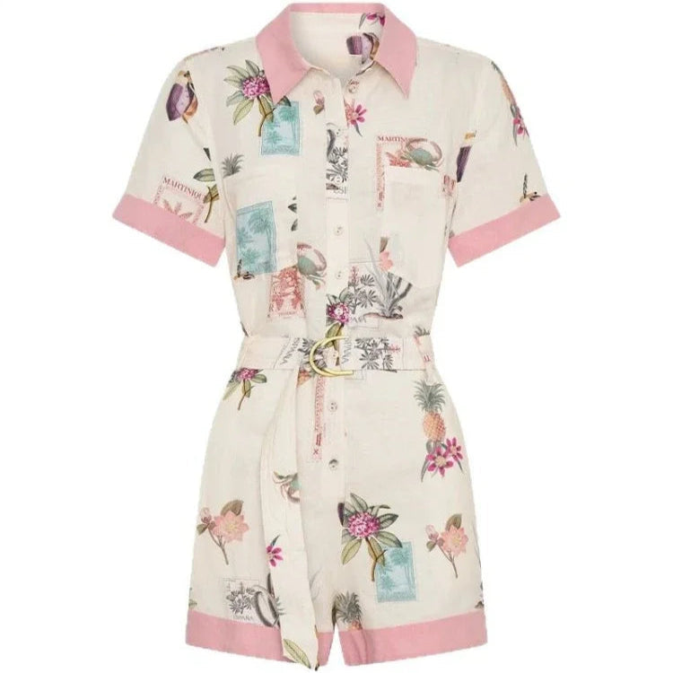 Casual Belted Summer Romper