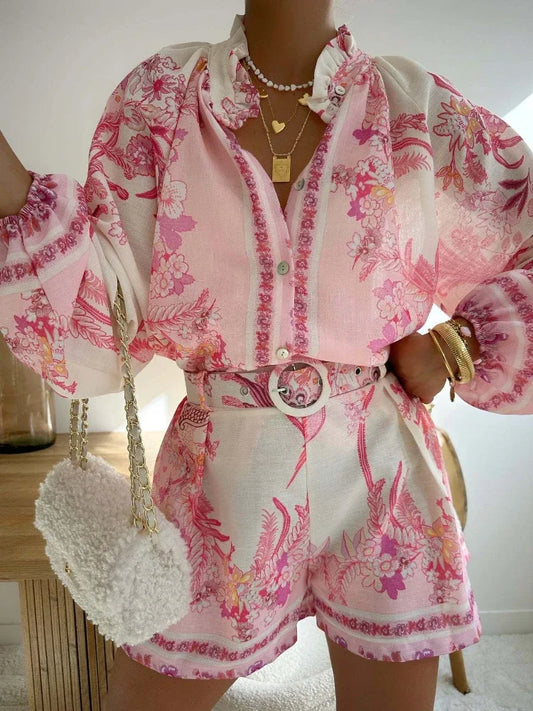 Casual Printed Shirt Set