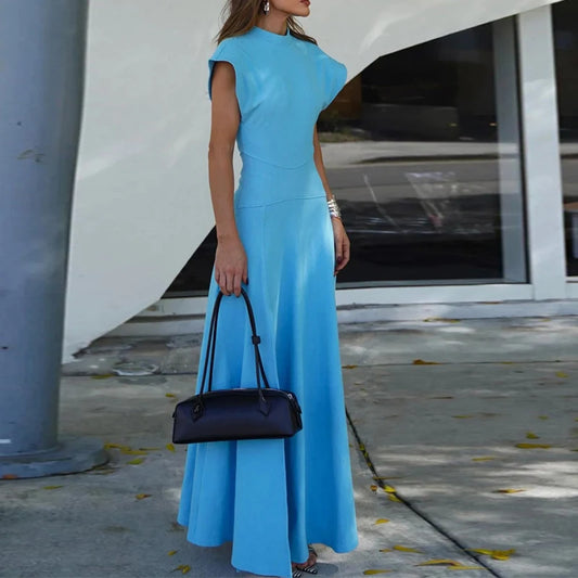 Elegant Pleated Long Dress