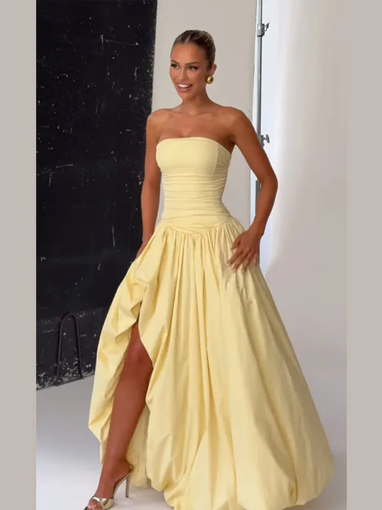 Elegant Strapless Party Dress