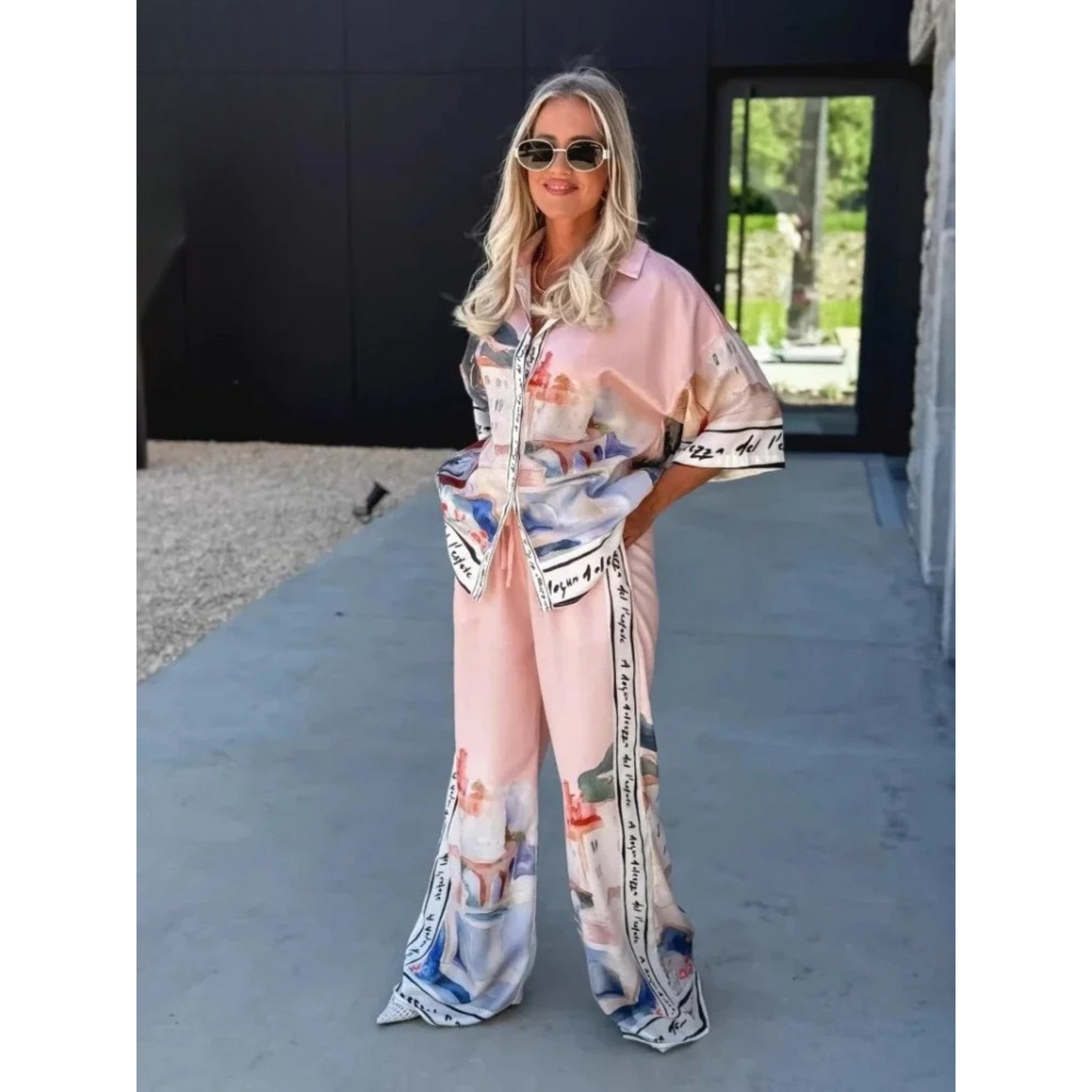 Elegant Printed Pants Set