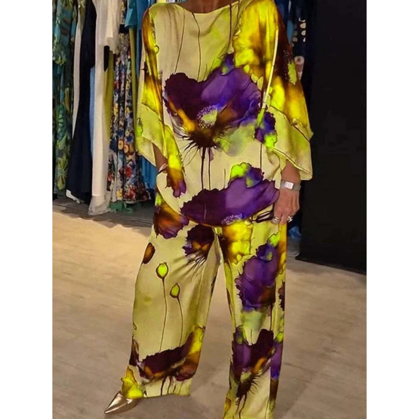 Summer Floral Pant Set