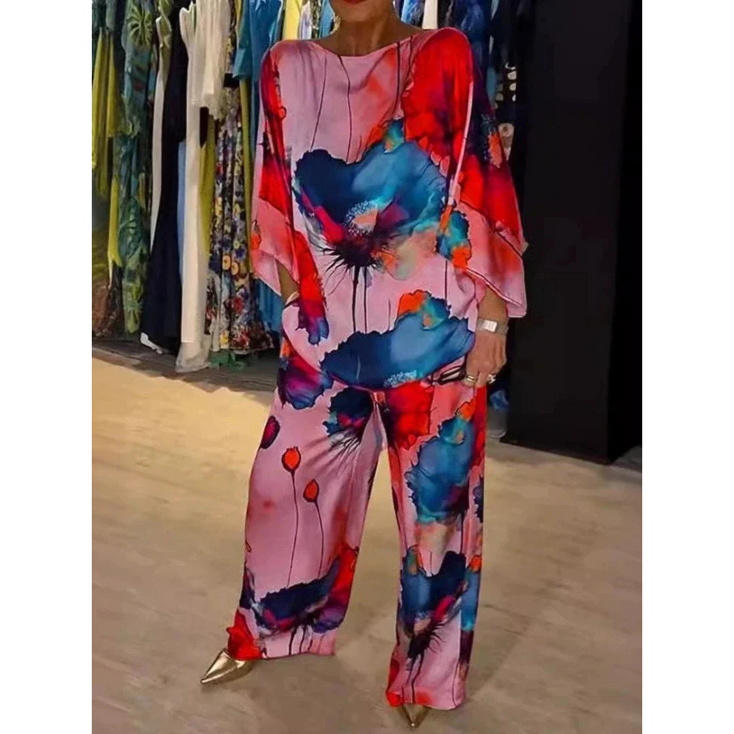 Summer Floral Pant Set