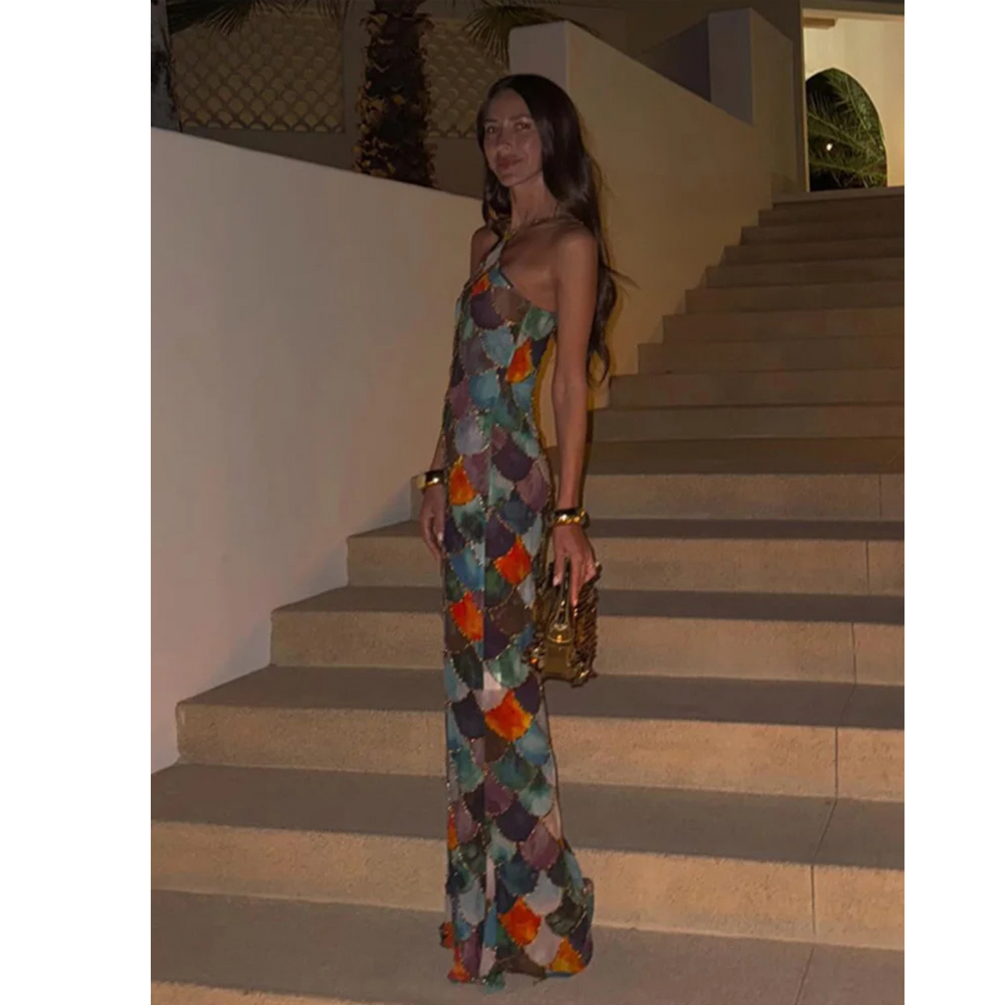 Retro Halter Long Dress