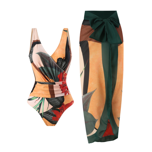 Retro Floral Swim Set