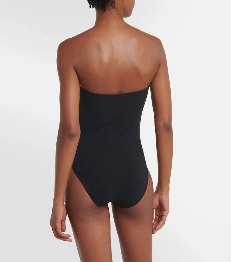 Sexy Deep V-Neck Cutout Swimsuit