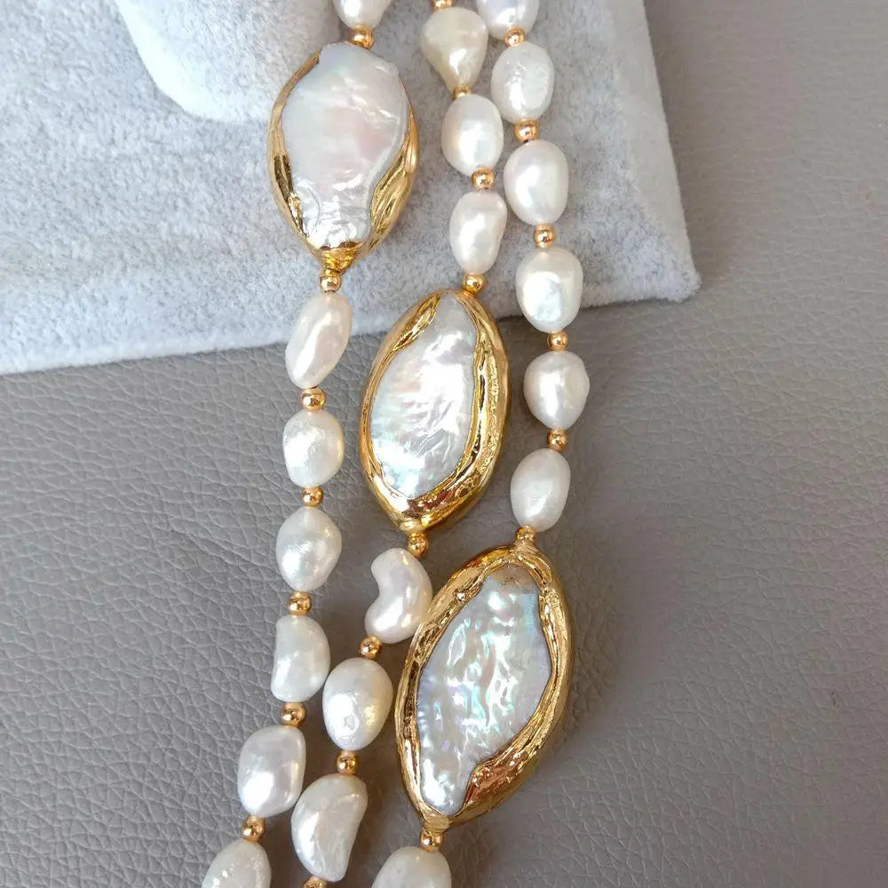 Keshi Pearl Gold Necklace