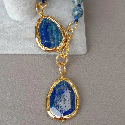 Natural Jasper Lapis Necklace