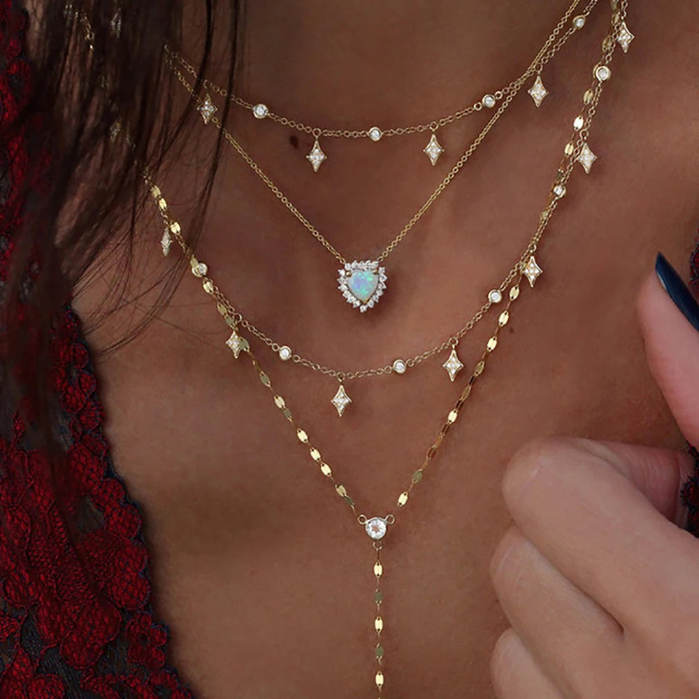 Crystal Heart Star Jewelry