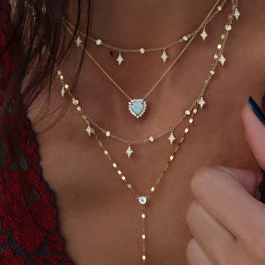 Crystal Heart Star Jewelry