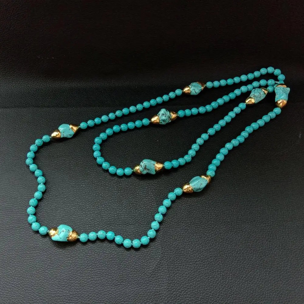 Gold-Plated Turquoise Chain