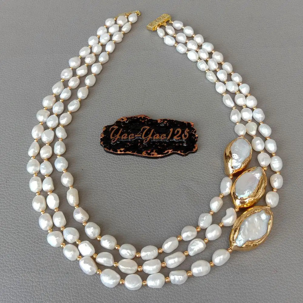 Keshi Pearl Gold Necklace