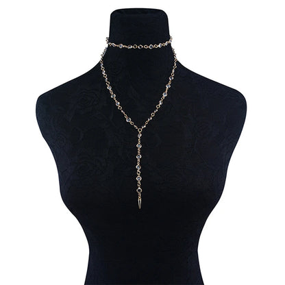 Trendy Punk Crystal Necklace