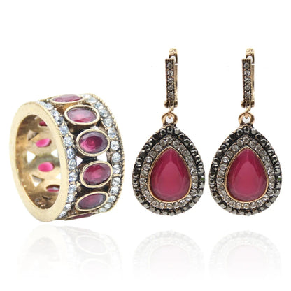 Vintage Dangle Earring Ring Sets