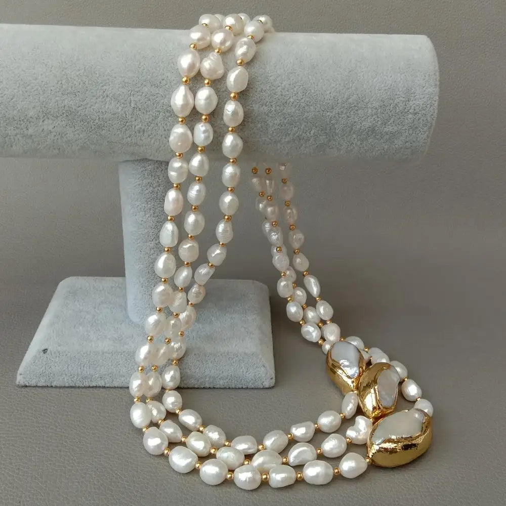 Keshi Pearl Gold Necklace