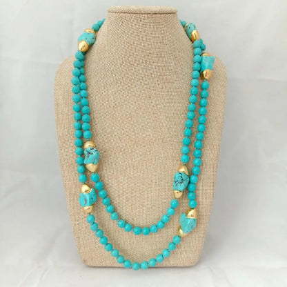 Gold-Plated Turquoise Chain