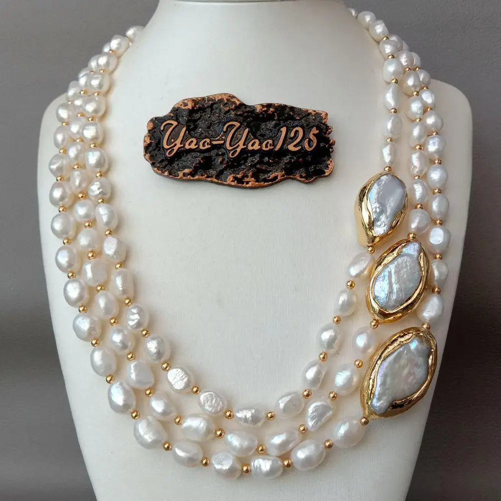 Keshi Pearl Gold Necklace