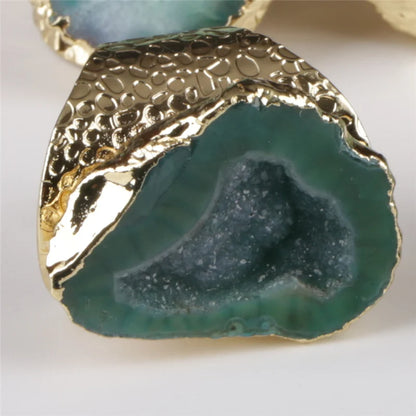 Vintage Green Geode Ring