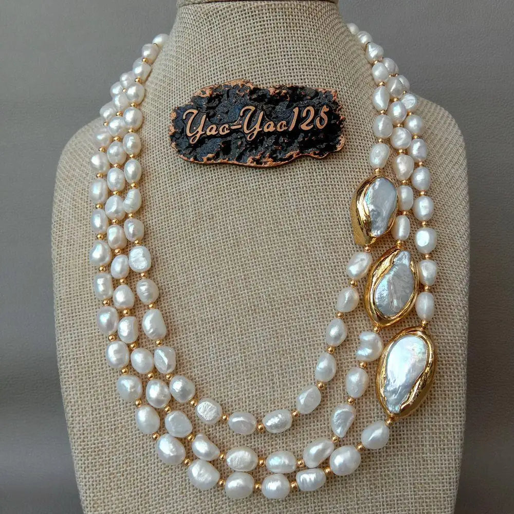 Keshi Pearl Gold Necklace