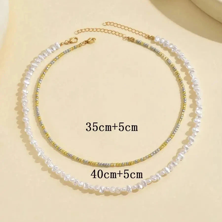 Simple Pearl Choker Necklace