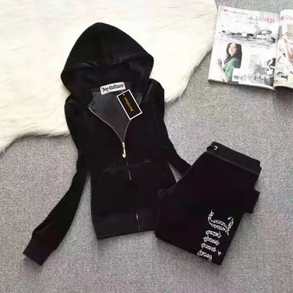 Sweatshirt Velvet Tracksuit Set