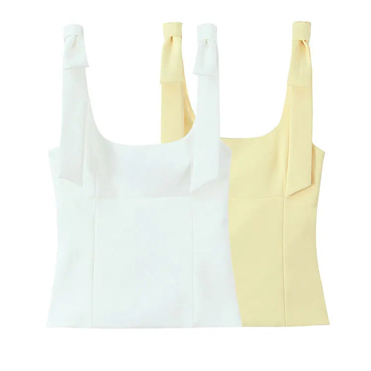 Sleeveless  Bow Tops