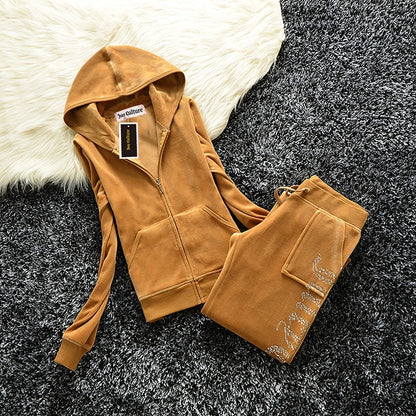 Sweatshirt Velvet Tracksuit Set