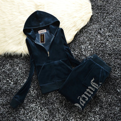 Sweatshirt Velvet Tracksuit Set