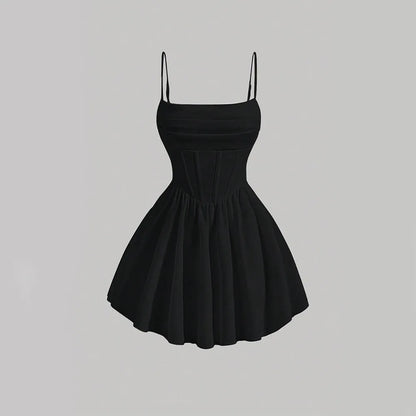 Neck Sleeveless Mini Dress
