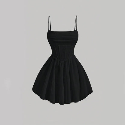 Neck Sleeveless Mini Dress