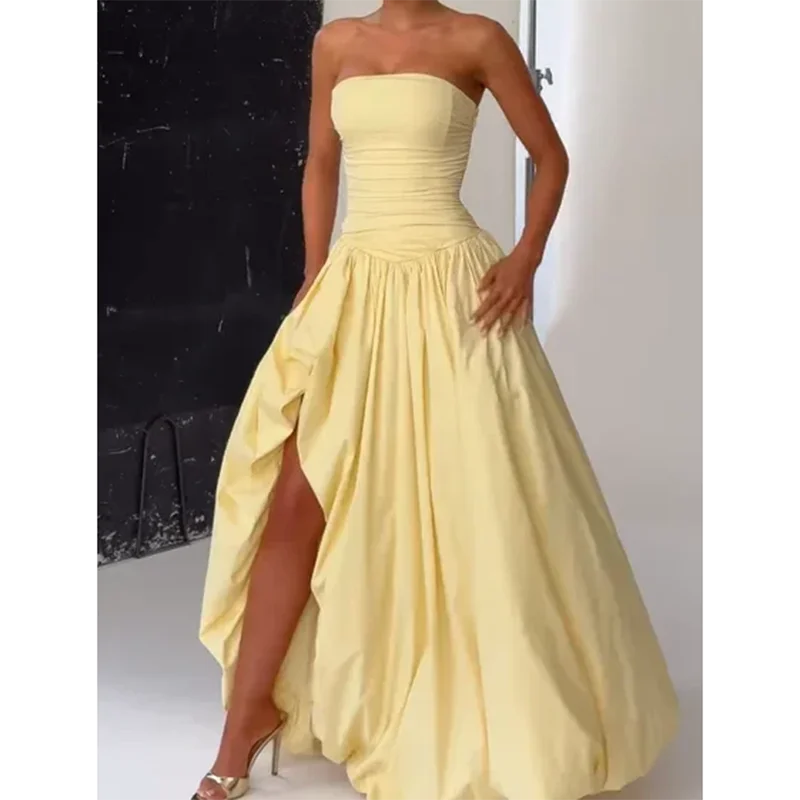 Elegant Strapless Party Dress