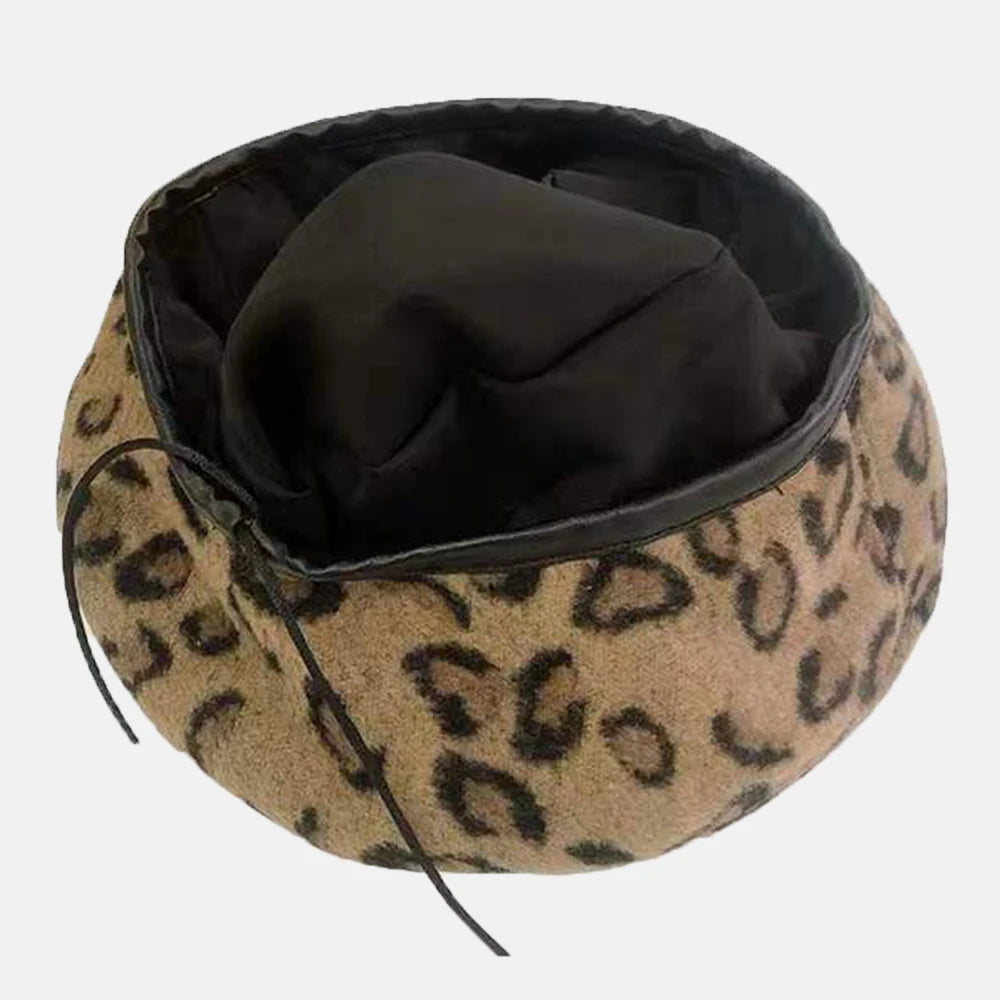 Women's Leopard Print Beret