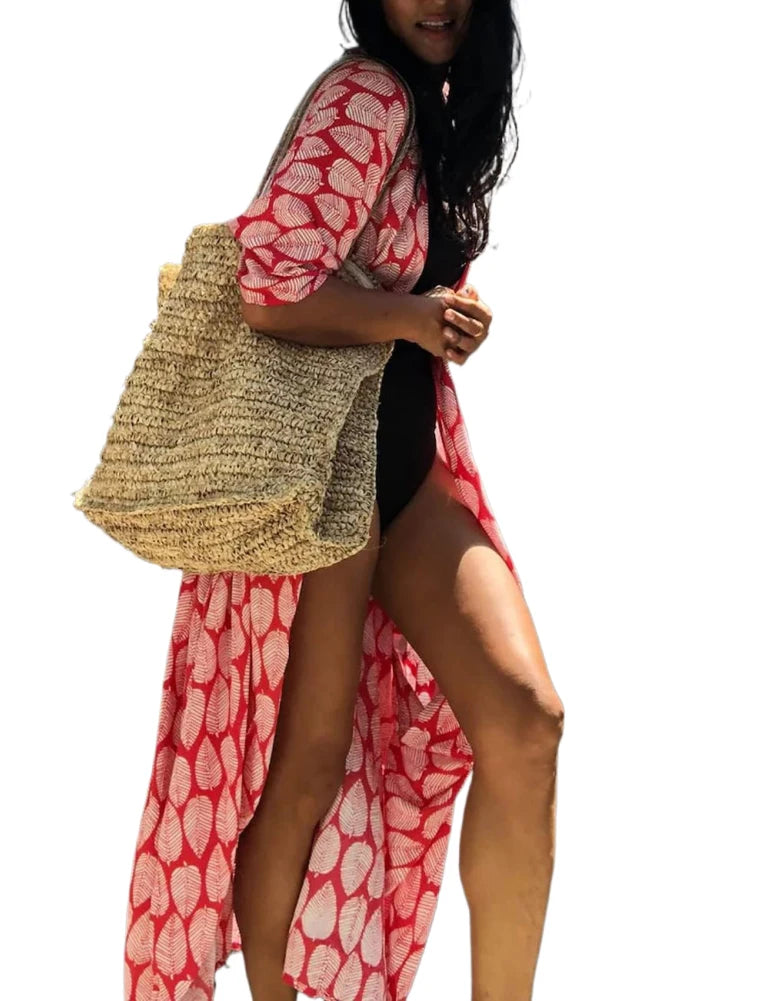 Women’s Tie Dye Printed Kimono Cover-Up