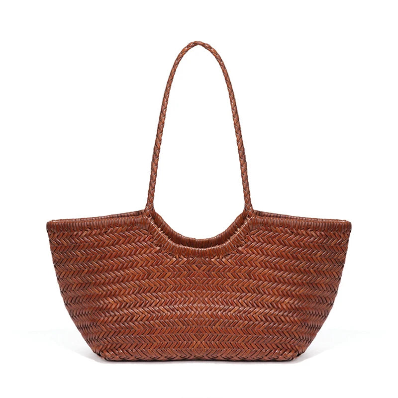 Vintage Leather Tote Bag
