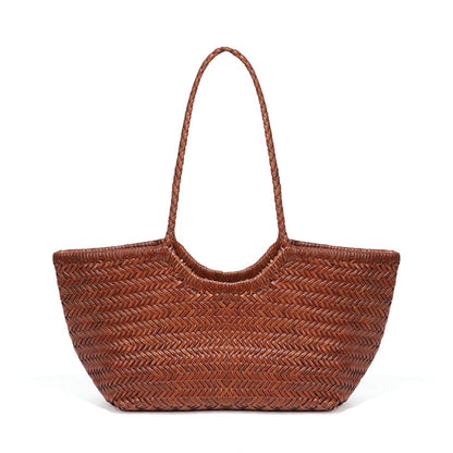 Vintage Leather Tote Bag