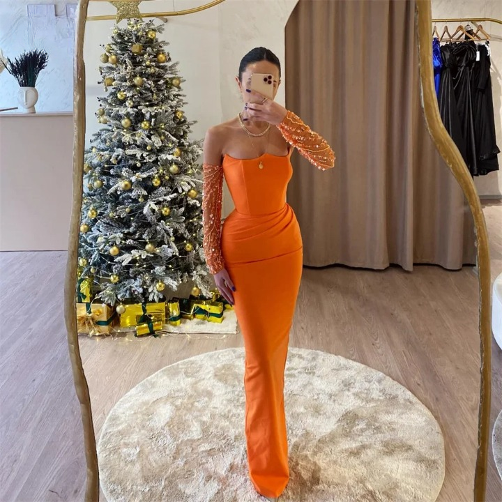 Lily Orange Evening Dress