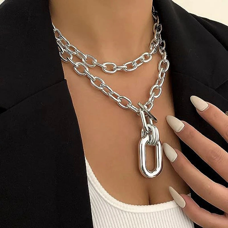 Bold Metal Chain Necklace