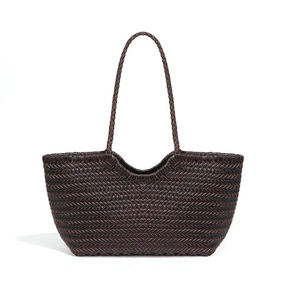 Vintage Leather Tote Bag