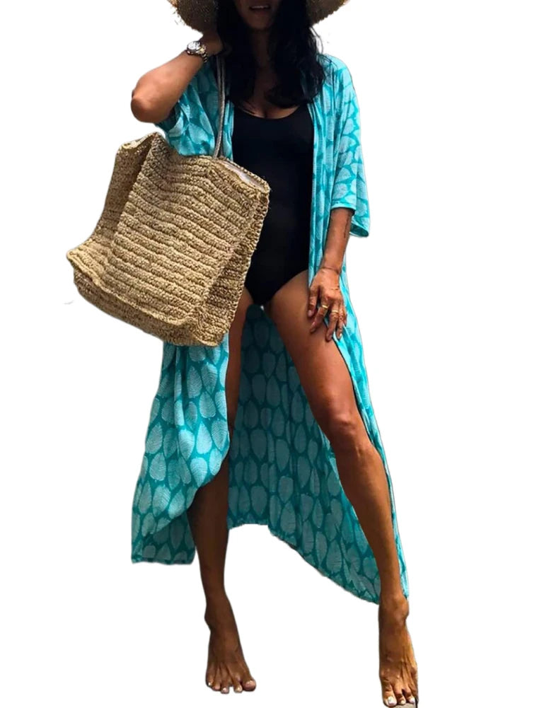 Women’s Tie Dye Printed Kimono Cover-Up