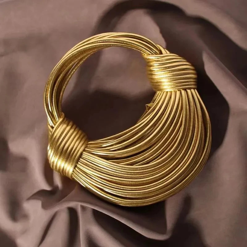 Luxury Gold Handwoven Bag