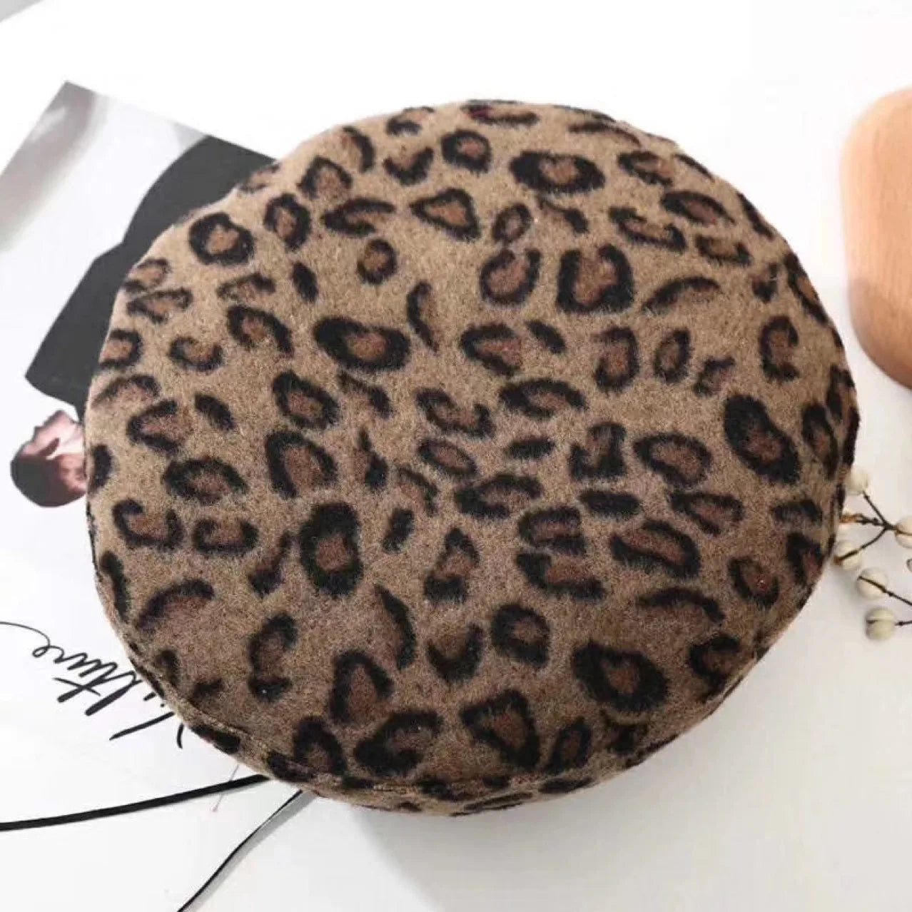 Women's Leopard Print Beret