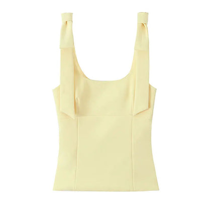Sleeveless  Bow Tops
