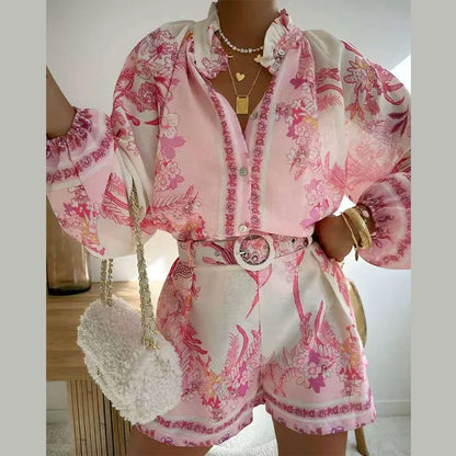 Casual Floral Print Set