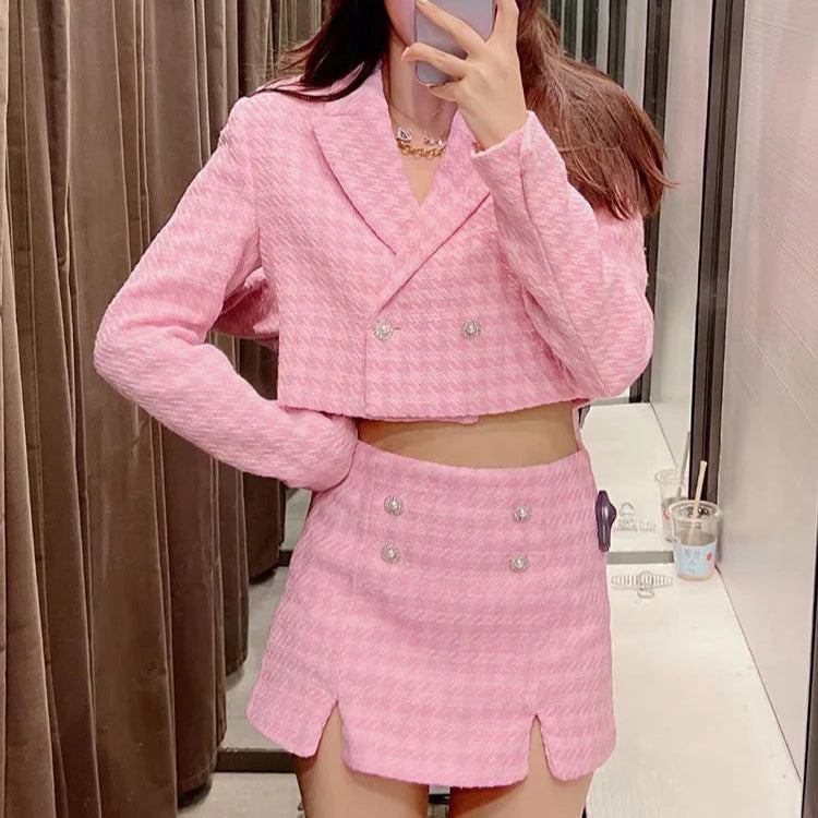 2 Piece Tweed Suit Set
