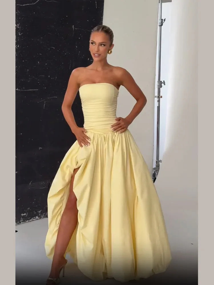 Elegant Strapless Party Dress