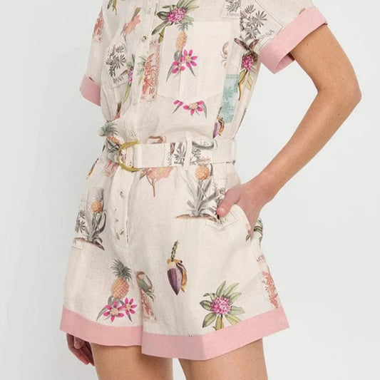 Casual Belted Summer Romper