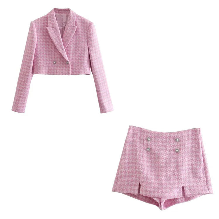 2 Piece Tweed Suit Set