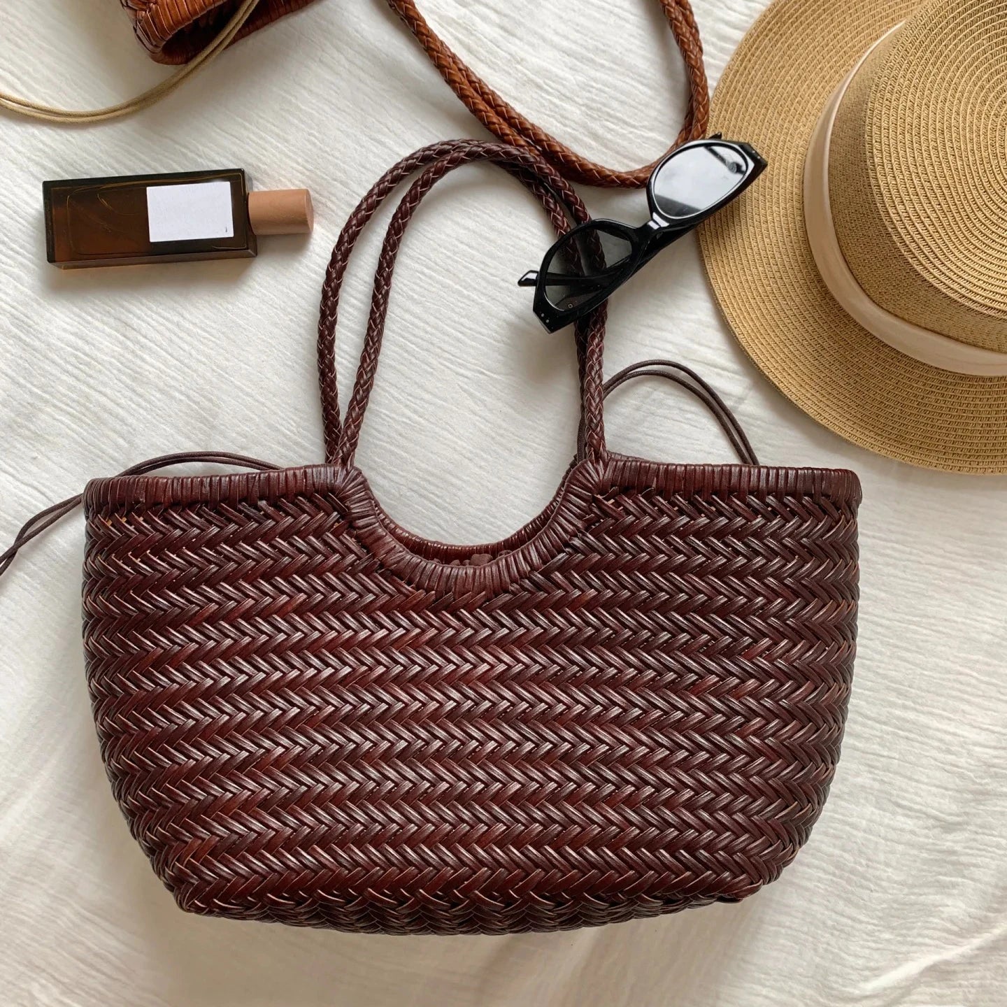 Vintage Leather Tote Bag